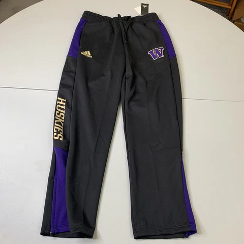 New Adidas University Of Washington Huskies Polo Sweatpants Team Issue Black M Cover