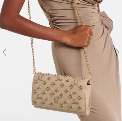 CHRISTIAN LOUBOUTIN Paloma Loubinthesky  Saharienne Leather Clutch New - Image 1 of 4