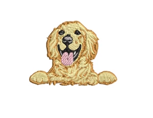 Parche para perro Golden Retriever hierro en parche - coser en calcomanía - parche bordado - Imagen 1 de 2
