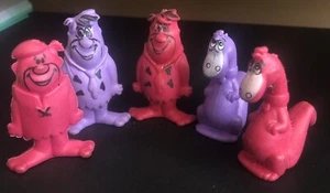 5 Fred Flintstone Barney Dino 1987 Fruity Pebbles Cereal Prize 2" Eraser Toys - Picture 1 of 7