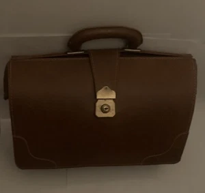 Leder Aktentasche / Arzttasche hellbraun braun - Bild 1 von 6