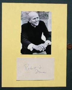 1970s Massachusetts Catholic Priest Congressman Robert Drinan autograph & photo- - Picture 1 of 1