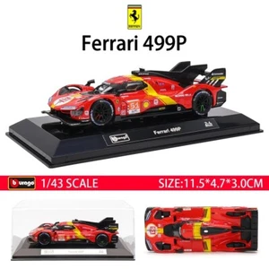 Bburago 1:43 Ferrari 499P 24hr Le Mans Diecast Modellauto Acryl Cover + Base - Bild 1 von 10