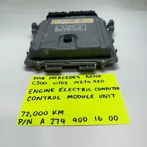 15-20 Mercedes W205 C300 GLC350e E300 M274 2.0L ECU ECM Engine Control Module - Picture 1 of 9