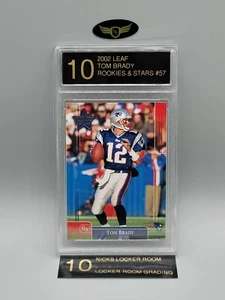 2002 Leaf Rookies & Stars New England Patriots TOM BRADY #57 graded mint LRG 10 - Picture 1 of 2