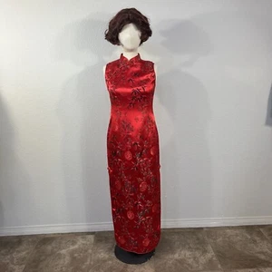 Drowsy Chaperone Chinese Red Long Dress Traditional Size 6 - Picture 1 of 7