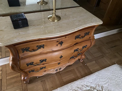 Pulaski FRENCH Style Bombe 20th C Louis XV  CHEST Dresser COMMODE Cover
