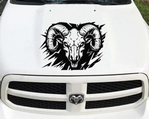 Calcomanía Ram Skull, calcomanía para capó de camioneta, calcomanía Ram Hood grande, se adapta a Dodge - Imagen 1 de 10