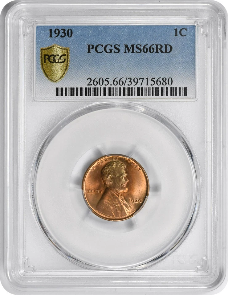 1930 Lincoln Cent MS66RD PCGS - Image 1 of 2