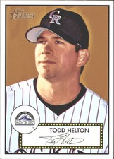 2001 Topps Heritage Baseball Card #7 Todd Helton Black