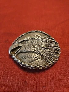 Hebilla de cinturón de peltre EGE Great American Eagle EE. UU. 1993 - Imagen 1 de 5