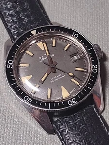 TRADITION DEVIL DEEPDIVER WATCH 666FT BAKELITE BEZEL 37mm AUTOMATIC DIVER - Picture 1 of 12