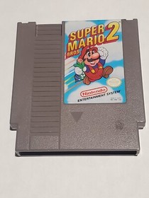 Super Mario Bros. 2 NES Cleaned, Tested and Working - Black Smudge On Cart