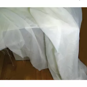 By The Yard 18 Yds x 118" Sheer Voile Pale Yellow Cream Fabric Material - Picture 1 of 7