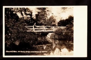 foto reale vecchio ponte di campagna usato da whittier haverhill massachusetts cartolina - Foto 1 di 1