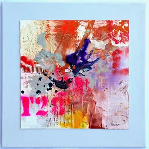 INFORMALE - NO VEDOVA SCIALOJA- CART. TELATO 30X30 SU TELA 40X40 - RhenArtist - Foto 1 di 2