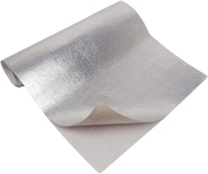Aluminized Heat Shield Thermal Barrier Adhesive Backed Heat Sleeve 40"x47" - Picture 1 of 7