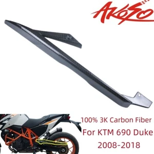 2008-2018 For KTM Duke 690 Real Carbon Fiber Chain Guard Fairing Twill Glossy - Picture 1 of 8