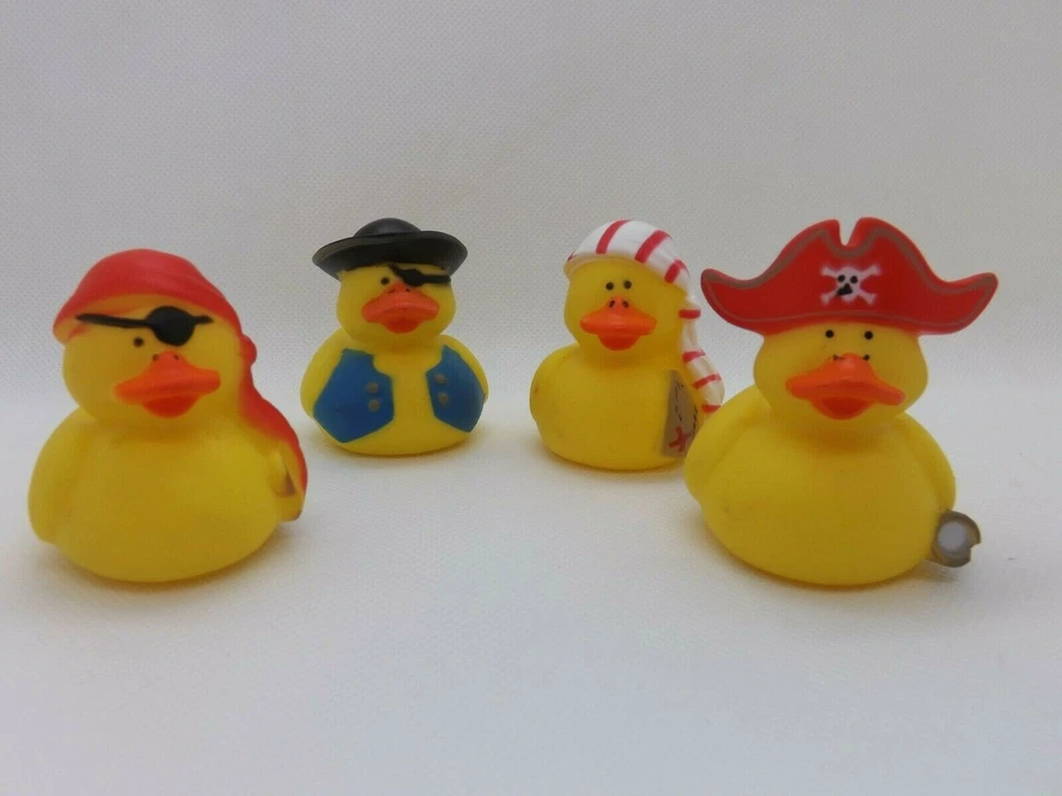 4 x Pirat Badeente Quietscheente 4er Set - Bild 1 von 1