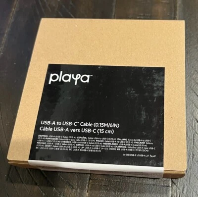 Belkin Playa USB-C TO USB-A CABLE (0.15M/6in) HIGH QUALITY - BLACK - Image 1 of 3