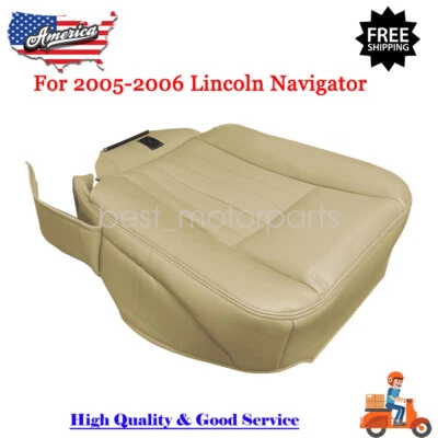 Driver Bottom Perforated Leather Seat Cover Tan For 2005-2006 Lincoln Navigator Foto 1 de 4