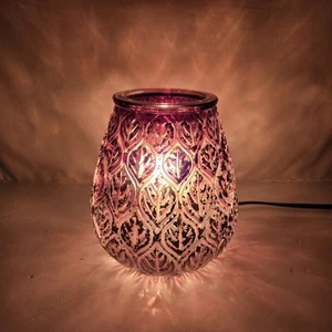 Calentador de cera Scentsy Opulence tamaño completo púrpura con detalles dorados texturizados - Imagen 1 de 17
