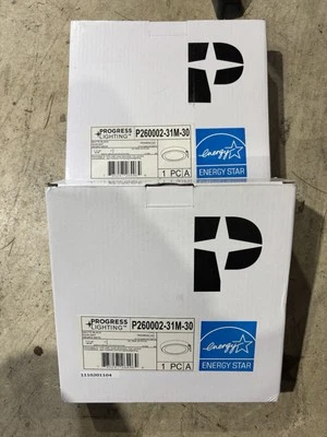 2 NEW Progress Lighting P260002-31M-30 LED Ceiling Fan Light Kit, Matte Black - Image 1 of 3