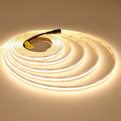 24V COB LED Streifen 5M 3000K Warmweiss 2200LM/M Sehr Hell Innen, UL CE PRO 2... - Image 1 of 4