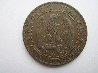 5 centimes napoleon III 1864 A en SUP/SPL(non nettoyé) - Photo 1/4