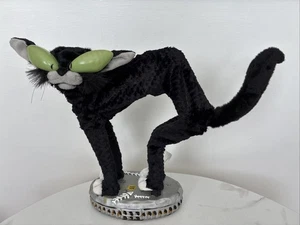 Vintage Gemmy Animated Fraidy Cat Halloween Black Alley Cat getestet und funktionsfähig - Bild 1 von 5
