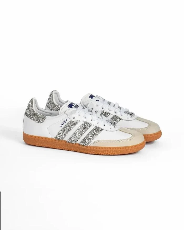 ADIDAS SAMBA GLITTER - BIANCO/ARGENTO - IE3675-ARG - Immagine 1 di 1