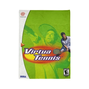 Virtua Tennis Sega Dreamcast Game Cover Flannel Blanket - Retro Sports Gaming - Picture 1 of 8