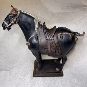 Statua Statuina Cavallo Riproduzione Dinastia Tang 31x10x31 - Foto 1 di 11
