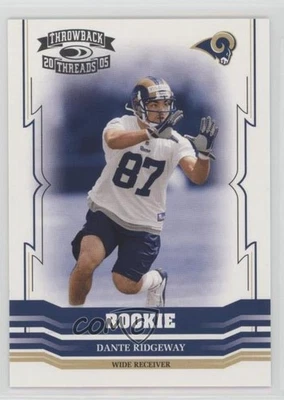 2005 Donruss Throwback Threads Rookie /999 Dante Ridgeway #186 Rookie RC - Image 1 of 2