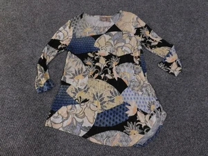 Blusa túnica elástica con retazos florales multicolor para mujer Chicos 0 - Imagen 1 de 13