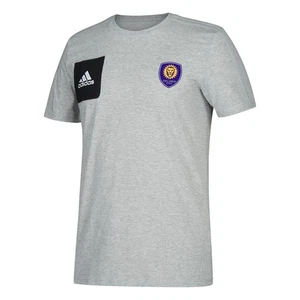 Orlando City SC Adidas Men's Heathered Gray Culture Crew climalite T-Shirt - Picture 1 of 1