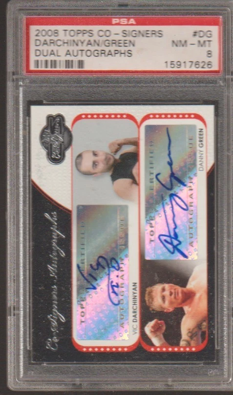 2008 Topps Co-Signers Boxing VIC DARCHINYAN/DANNY GREEN Dual AUTOGRAPH PSA 8 - Image 1 of 1