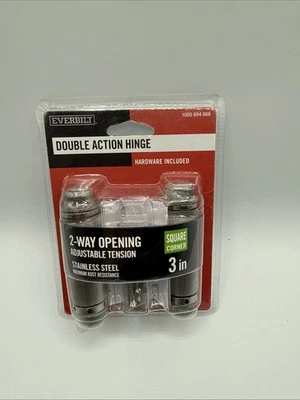 Everbilt 3 pulgadas Bisagra de doble acción de acero inoxidable de radio cuadrado Foto 1 de 4
