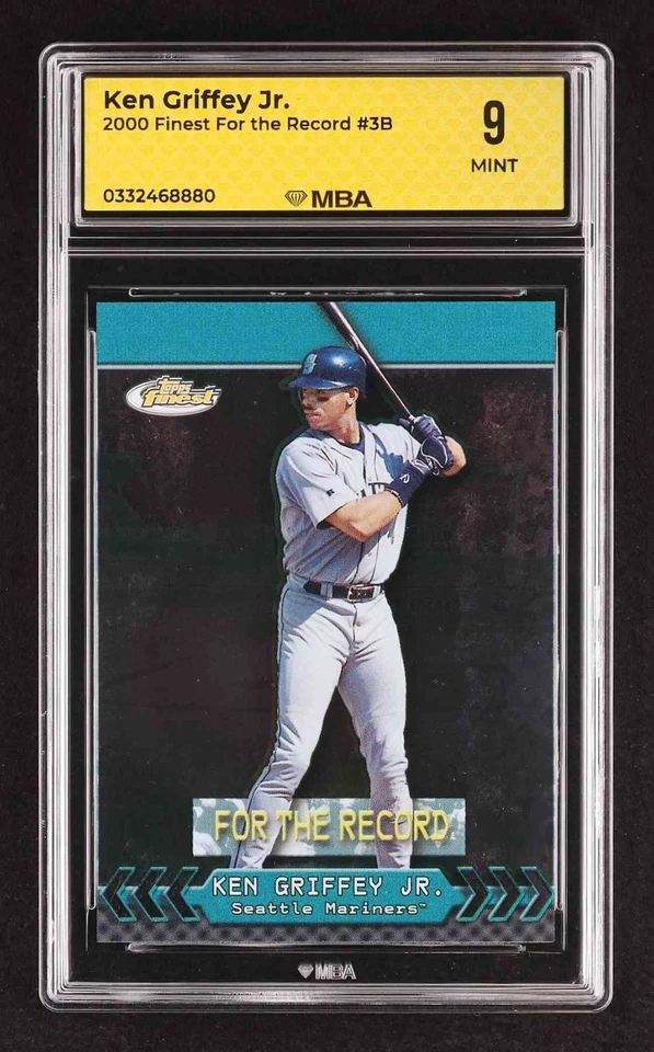 Ken Griffey Jr 2000 Topps Finest For The Record /405 #3B MBA 9 Mint - Image 1 of 2