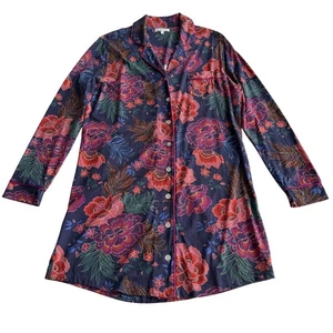 Camisa para dormir Johnny Was algodón modal Neena manga larga en Etta's Garden floral M - Imagen 1 de 8