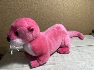 Aurora Destination Nation PINK Otter Plush 17" long by 7" tall Whiskers 2021 - Picture 1 of 13