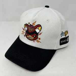 Chicago Bulls White Corduroy Snapback Hat - BMO Artist Series Elloo - Picture 1 of 7