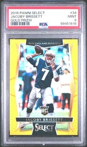 2016 PANINI SELECT JACOBY BRISSETT GOLD REFRACTOR RC /10 PSA 9 CARDINALS  POP 1 - Picture 1 of 2