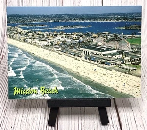 Aerial View Mission Beach & Roller Coaster Ocean San Diego CA Postcard - Picture 1 of 4