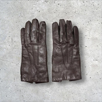 Guantes de cuero de oveja Ralph Lauren para hombre marrón oscuro 21 cm Foto 1 de 4