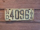 North Dakota License Plate 1915