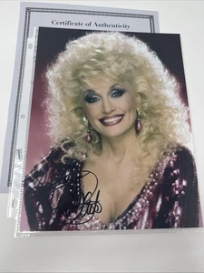 DOLLY PARTON handsigniertes 8,5 x 11 handsigniertes Foto COA Vintage Big Hair - Bild 1 von 5