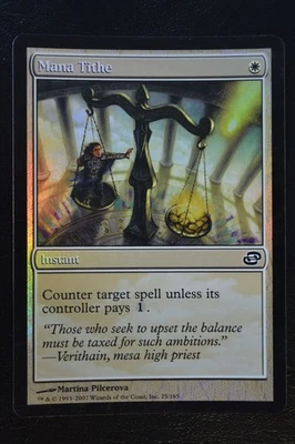 Magic The Gathering MTG MANA TITHE FOIL Planar Chaos LP Lightly Played - Image 1 of 2
