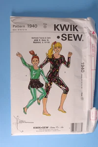 Kwik Sew 1940 Girls Unitard & Skirt Vintage Uncut Sewing Pattern Sizes 8-14 - Picture 1 of 3