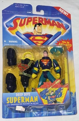 Figuras de acción de la serie animada Superman Deep Dive Superman - Kenner 1996 Foto 1 de 4